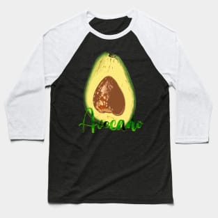 Ripe Avocado Portrait Baseball T-Shirt